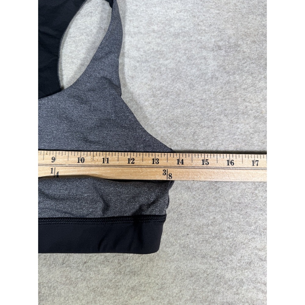 Lululemon Invigorate Sports Bra Women 8 Gray Black Racerback Removable Cups Yoga - Picture 8 of 9